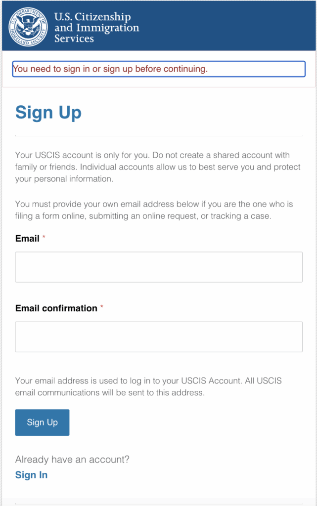 MyUSCIS Login 